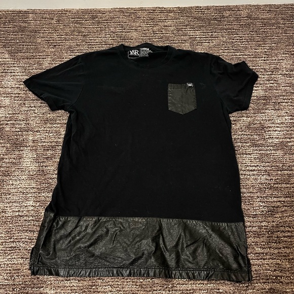 Young & Reckless Other - Black and pleather tee shirt